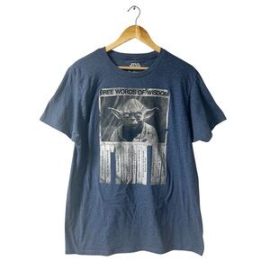 Yoda Star Wars T-shirt Free Words of Wisdom Sz L EUC